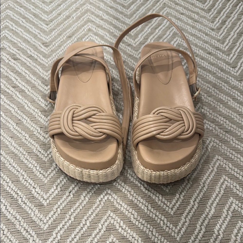 Alexandre Birman Vicky Bounce Knot Tan Leather Sandals 39